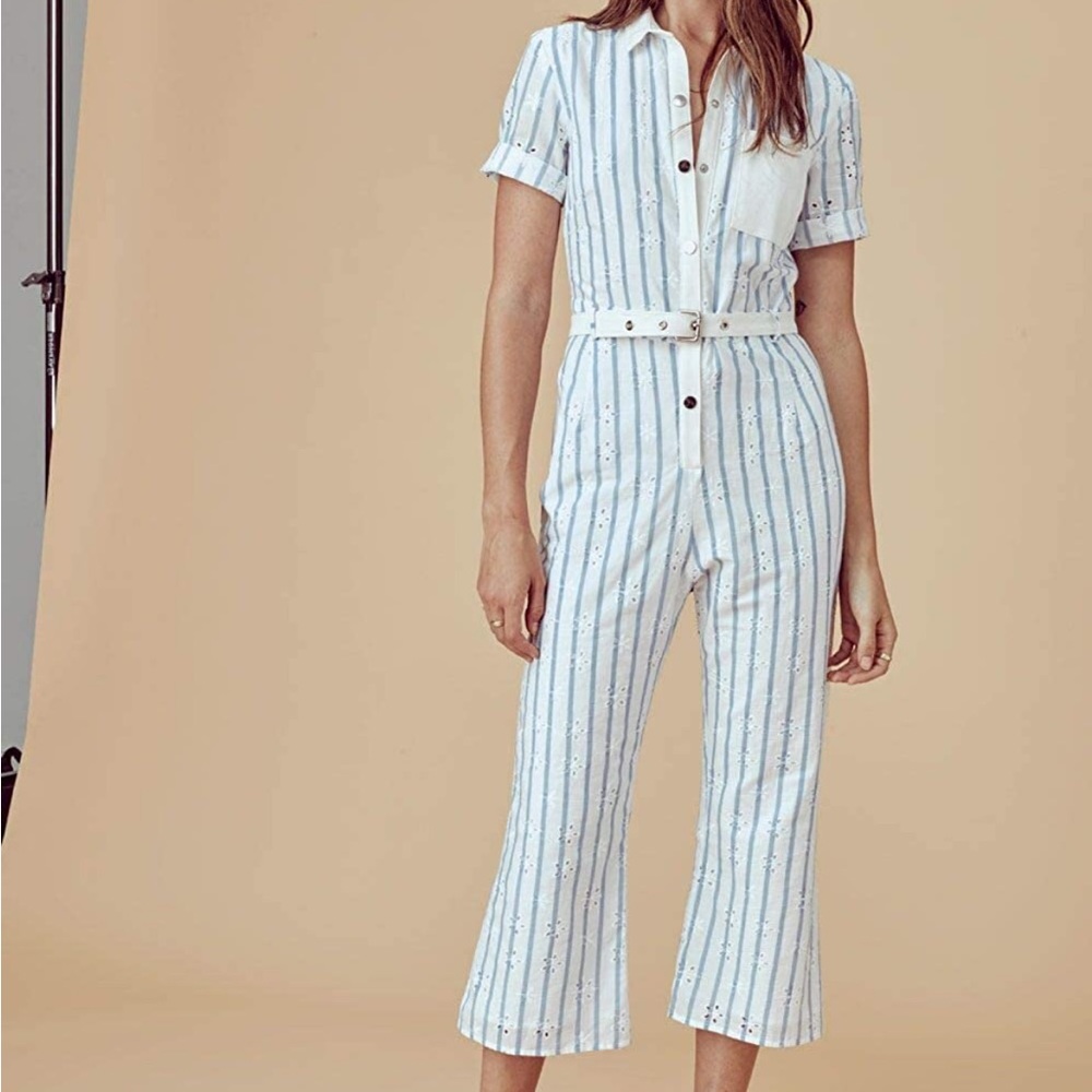 For Love & Lemons Hermosa Eyelet Jumpsuit Free People Large Fits Best For Small